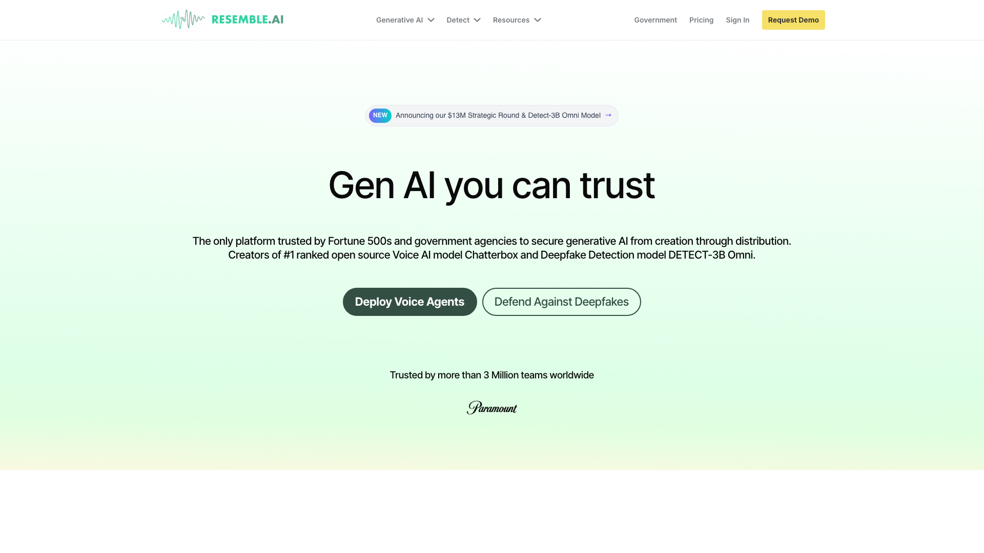 Screenshot Resemble AI